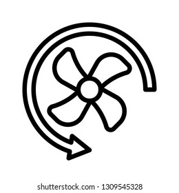 Propeller vector illustration, Isolated line design icon