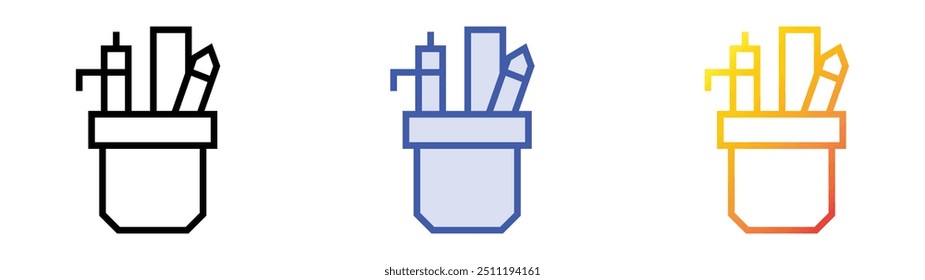 propelling icon. Linear, Blue Fill and Gradient Style Design Isolated On White Background