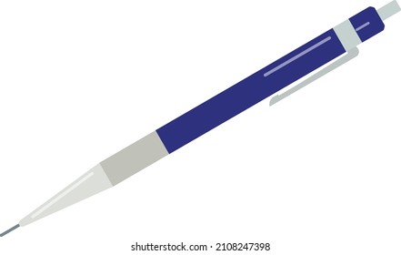 Lápiz propulsante o vector de lápiz mecánico sobre fondo blanco. Herramienta de marcación