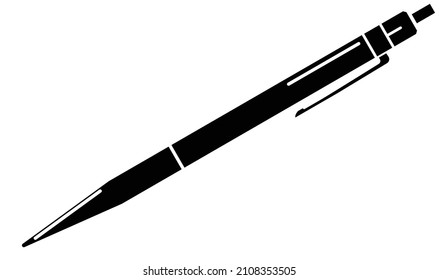 Propelling pencil or mechanical pencil vector on white background. Marking Tool