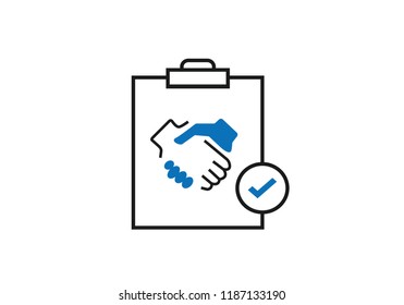 Proper business deal icon 