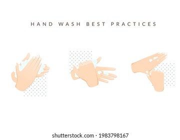 Proper Hand Hygiene - Best Practices - Stock Icon   As EPS 10 File