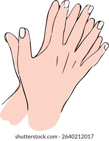 Proper hand washing. Hand-drawn hand washing illustration