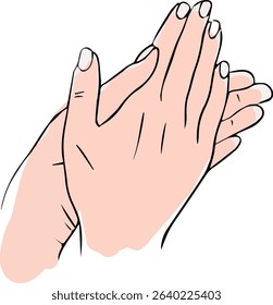 Proper hand washing. Hand-drawn hand washing illustration