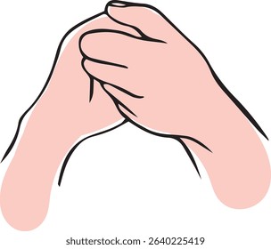 Proper hand washing. Hand-drawn hand washing illustration