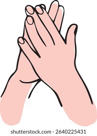 Proper hand washing. Hand-drawn hand washing illustration