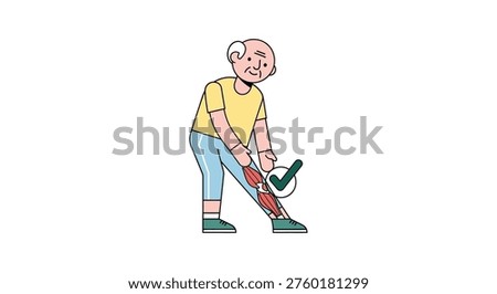 Proper lifting technique for safety isolated on white background, Vector, illustration