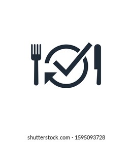 Proper nutrition. Vector icon on a white background.