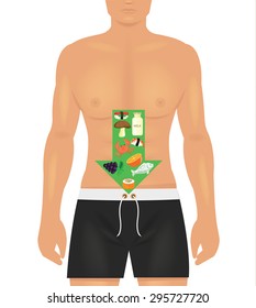 Proper nutrition. Vector illustration