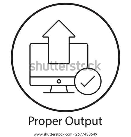 Proper Output icon, The Importance of Proper Output in System Performance, How to Ensure Proper Output in Every Process, Incorrect Output, vector