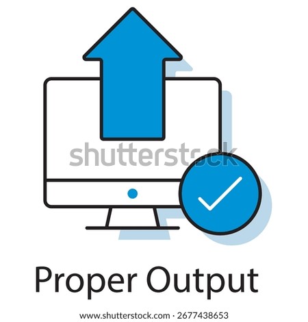 Proper Output icon, The Importance of Proper Output in System Performance, How to Ensure Proper Output in Every Process, Incorrect Output, vector