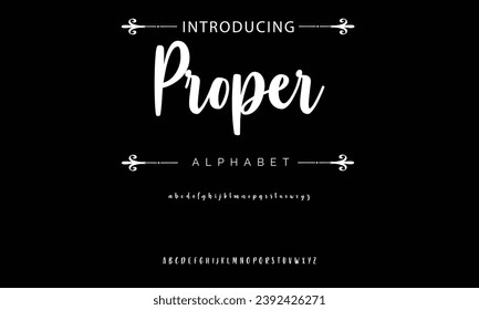 Proper Stylish brush painted an uppercase vector letters, alphabet, typeface.