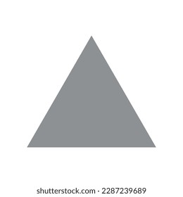 Properties of equilateral triangle in mathematics. Three sides with same length. Geometric shape. Vector illustration isolated on white background.