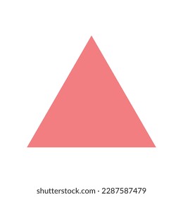 Properties of equilateral triangle in mathematics. Three sides with same length. Geometric shape. Vector illustration isolated on white background.