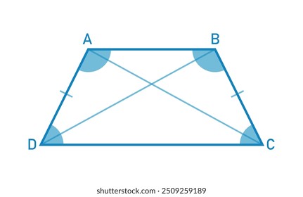 propriedades do trapézio isósceles em geometria.