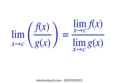 Propiedades de los límites de f(x) por g(x) , cálculo, ecuación matemática Ilustración vectorial de alta calidad para diversos proyectos educativos 