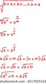 properties of operations on exponent numbers