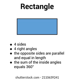 Properties of rectangle shape in mathematics