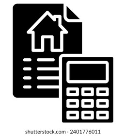 Property Accounting Icon line vector illustration