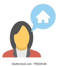 
Property Advising Flat Colored Icon
