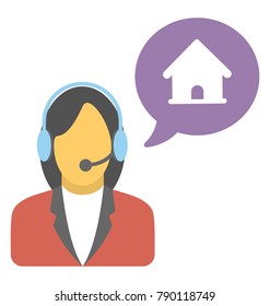 Property Advising Flat Colored Icon
