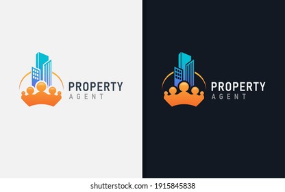 Property Agent Logo Design. Vector Logo Illustration.