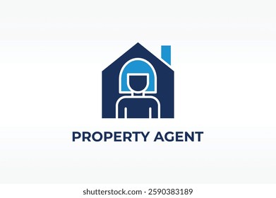 PROPERTY AGENT vector, icon or logo sign isolated symbol illustration