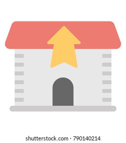 Property Allotment Flat Colored Icon
