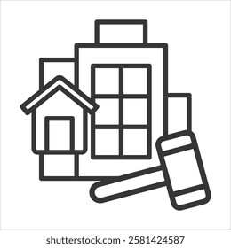 Property Of Auctioned Icon Vector Illustration Outline