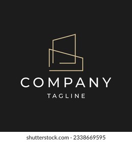Property building apartment logo design icon template