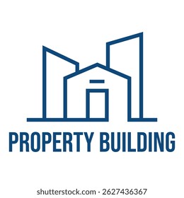 Edificio de la propiedad Diseño de logotipo minimalista