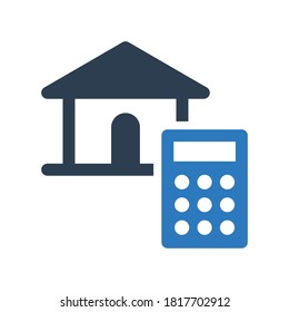 property Calculation icon - home symbol 