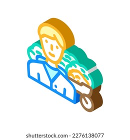 property caretaker repair worker isometric icon vector. property caretaker repair worker sign. isolated symbol illustration