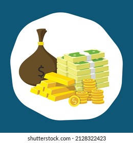 Property collection in trendy flat style, business and finance concept vector illustration, EPS10, UI, color simple graphic design.