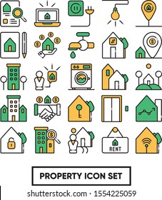 Property with Color Icon set