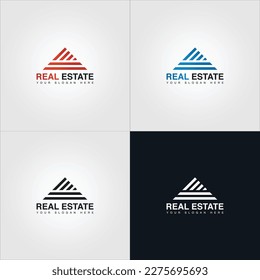 Diseño del logo creativo de la propiedad y la construcción