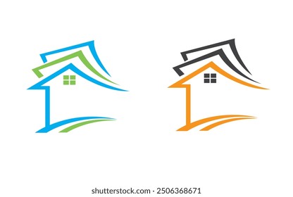 Property and Construction Logo design Pro Vector