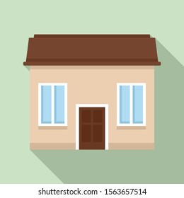 Property cottage icon. Flat illustration of property cottage vector icon for web design