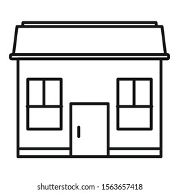 Property cottage icon. Outline property cottage vector icon for web design isolated on white background