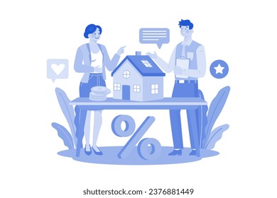 Property Dealer And Client Seeing A House For Rent