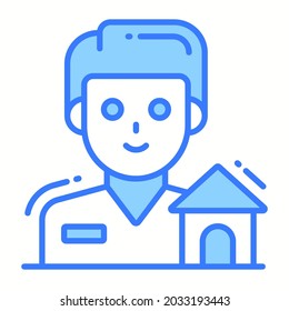 property dealer trendy icon, glyph style isolated on white background. Symbol for your web site design, logo, app, UI.