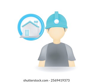 Property developer home worker concept