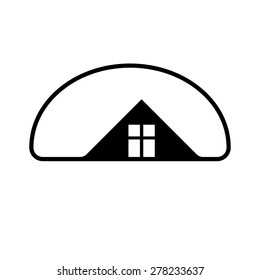 Property developer vector stylish estate agency symbol. Creative construction icon, house. Commercial building and designing theme .