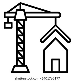 Property Development Icon line vector illustration