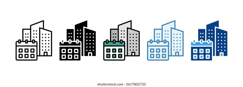 Property Development Icon Set Multiple Style Collection