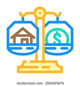 property division after divorce color icon vector. property division after divorce sign. isolated symbol illustration