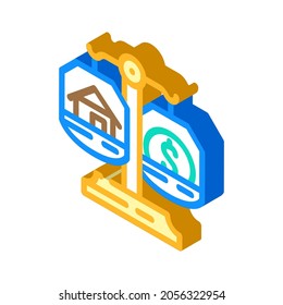 property division after divorce isometric icon vector. property division after divorce sign. isolated symbol illustration
