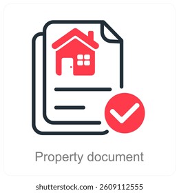 Property Document and agreement icon concept