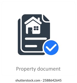 Property Document and contract icon concept