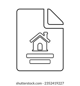 Property Document Icon In Outline Style